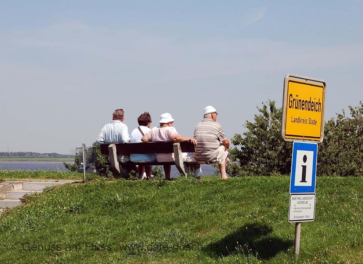 Fewo Blankenese Im Haus Luehegarten Grünendeich Exterior foto