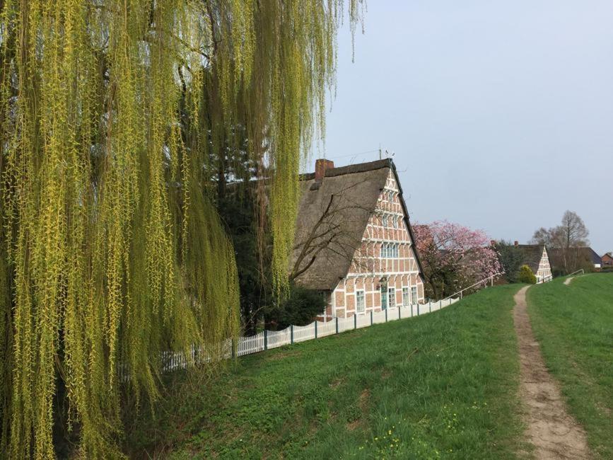 Fewo Blankenese Im Haus Luehegarten Grünendeich Exterior foto